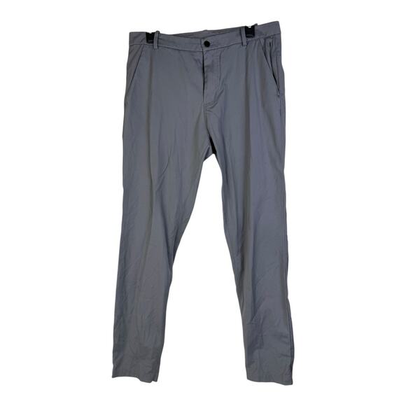 Lululemon Pants Mens 34 Grey Commission Pant Classic Warpstreme Stretch Prep - Picture 1 of 13